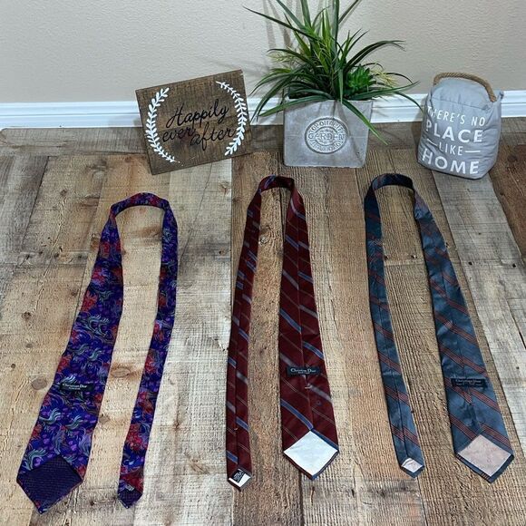Bundle of 3 Christian Dior ties - Picture 5 of 8